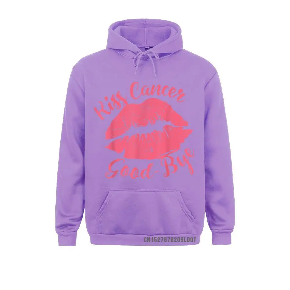 Kiss Cancer Goodbye Funny Breast Cancer Awareness Hoodies For Men Party Sweatshirts Coupons Hoods Long Sleeve