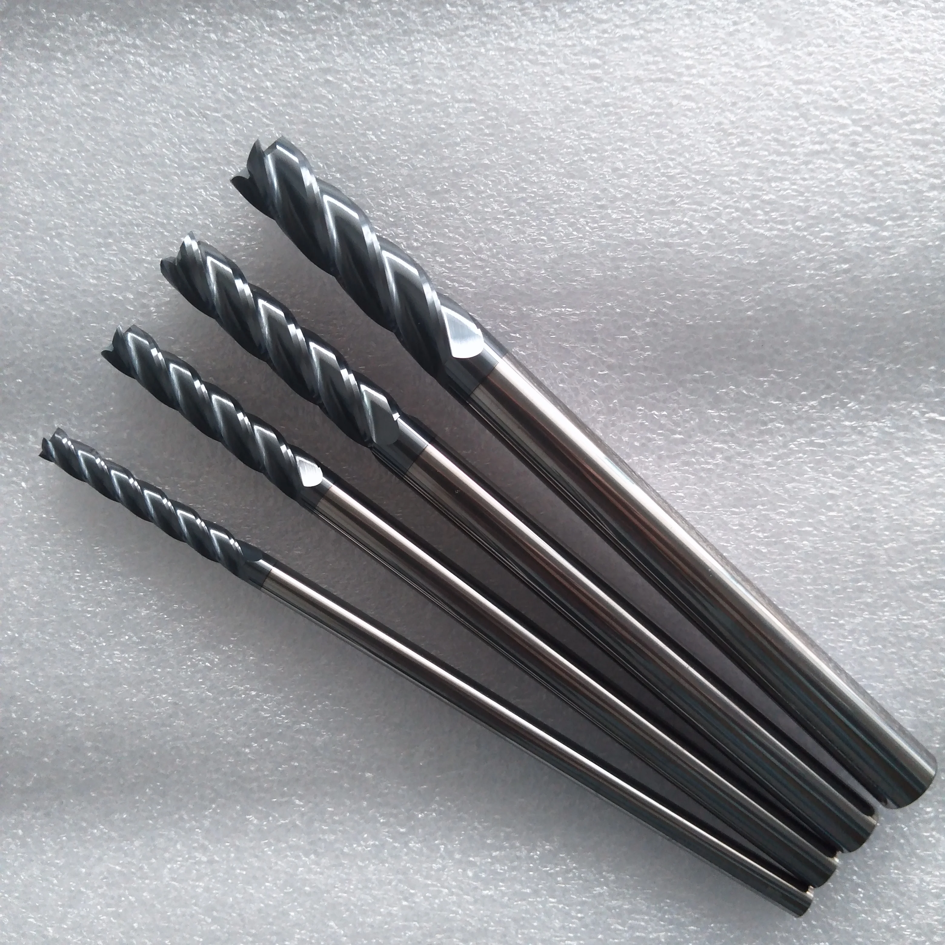 6mm 8mm 10mm 12mm 4 Flutes HRC45 Tungsten Carbide Square Flat End Mills Spiral Bits  CNC Endmill Router Bits