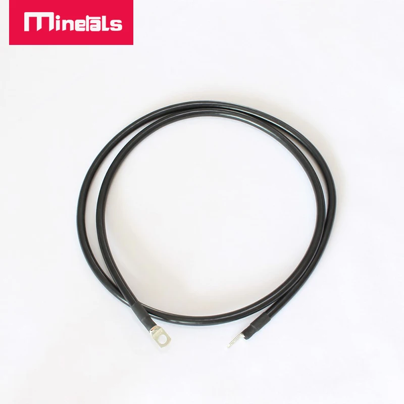 Cabo conector da bateria atual alta, Fio de cobre com Lug, Fio do inversor do carro, Série da bateria UPS, Conexão paralela, 25mm, m2, 1,5 m