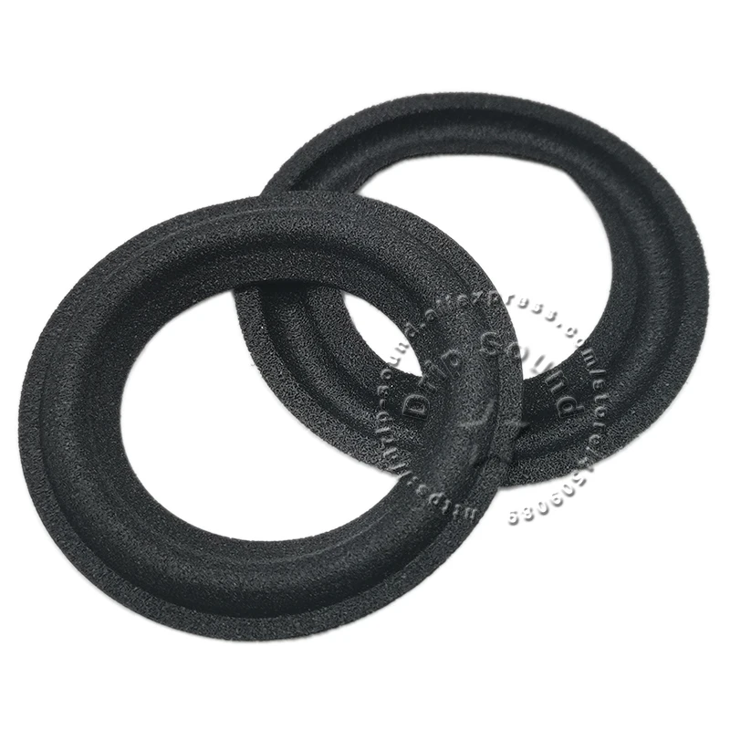 2pcs 2"/2.5"/3"/3.5" Inch Speaker Foam Folded Edge Ring Woofer Repair Side Surround Circle Replacement Parts 50-90mm/1.97"-3.54"