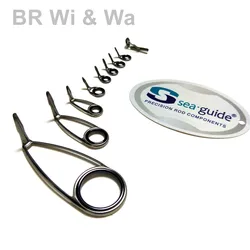 BR Wi & Wa  High quality Sea Guide Kit  one set 9pcs Repair fishing rod guide  6.6g / set High leg guide