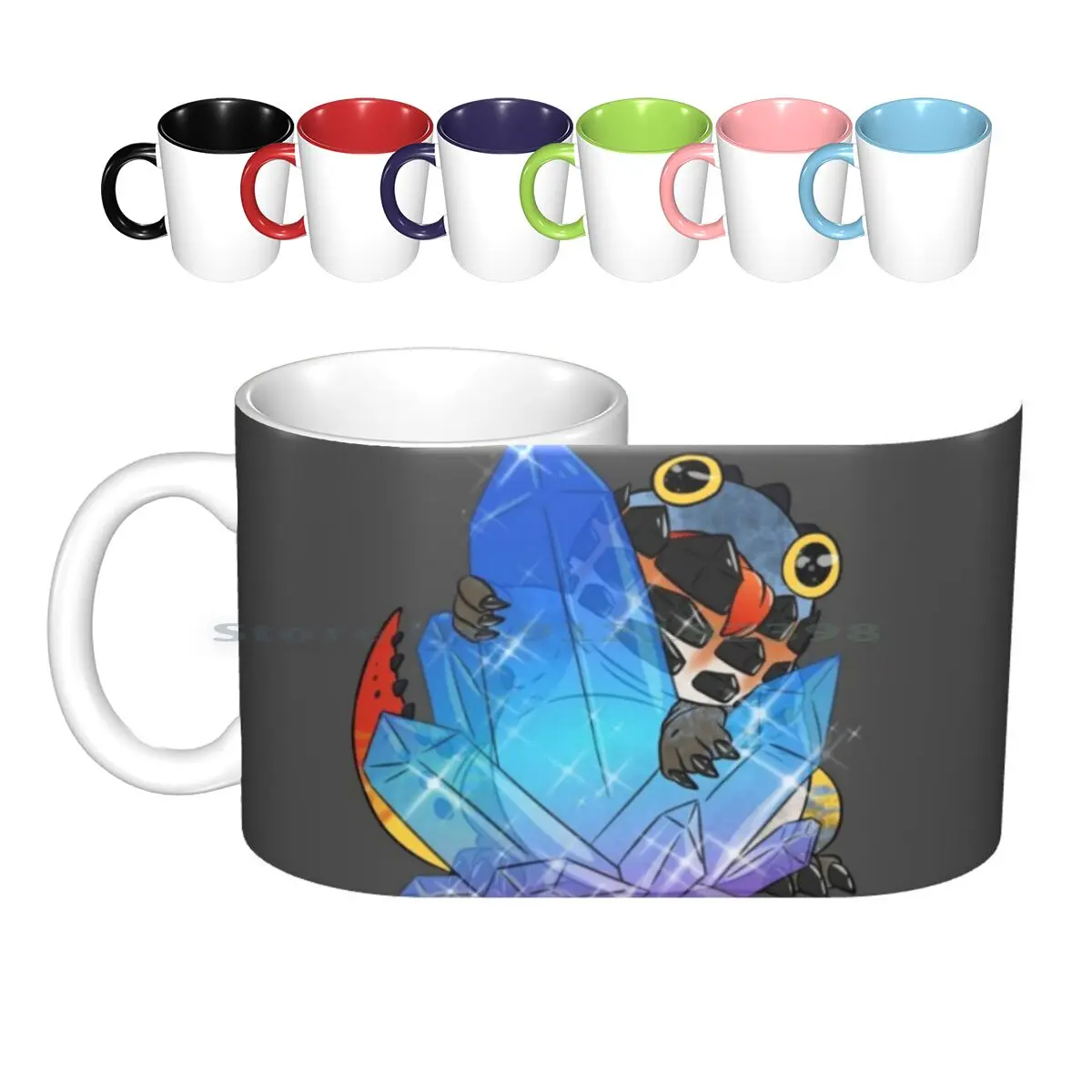 Monster Hunter World Dodogama With Crystal Ceramic Mugs Coffee Cups Milk Tea Mug Dodogama Monster Monster Hunter Monster Hunter