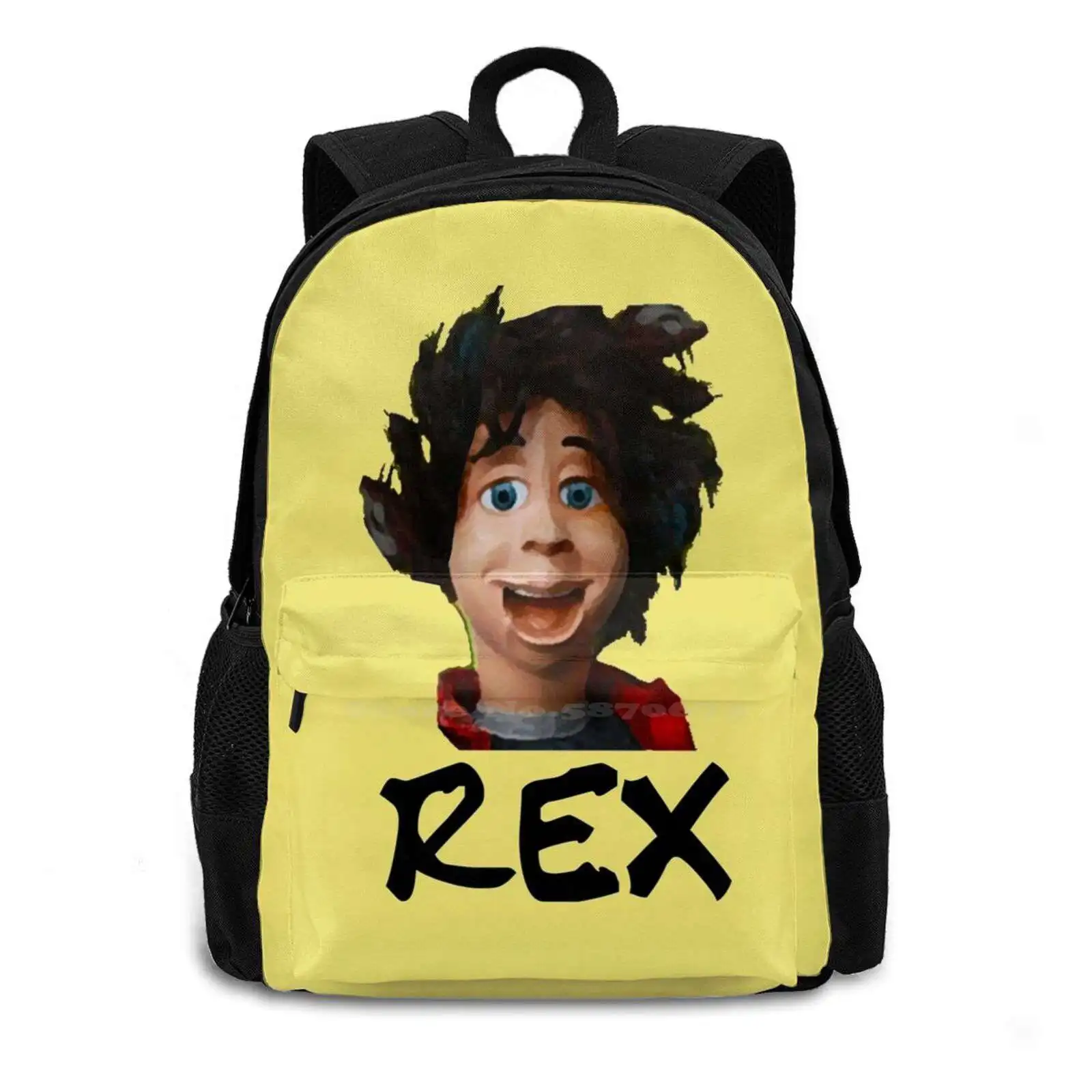 Rex 2 374D Print Design Backpack Student Bag Rex Icarly Victorious Sam And Cat Pear Phone Freddie Benson Sam Pucket Gibby Carly