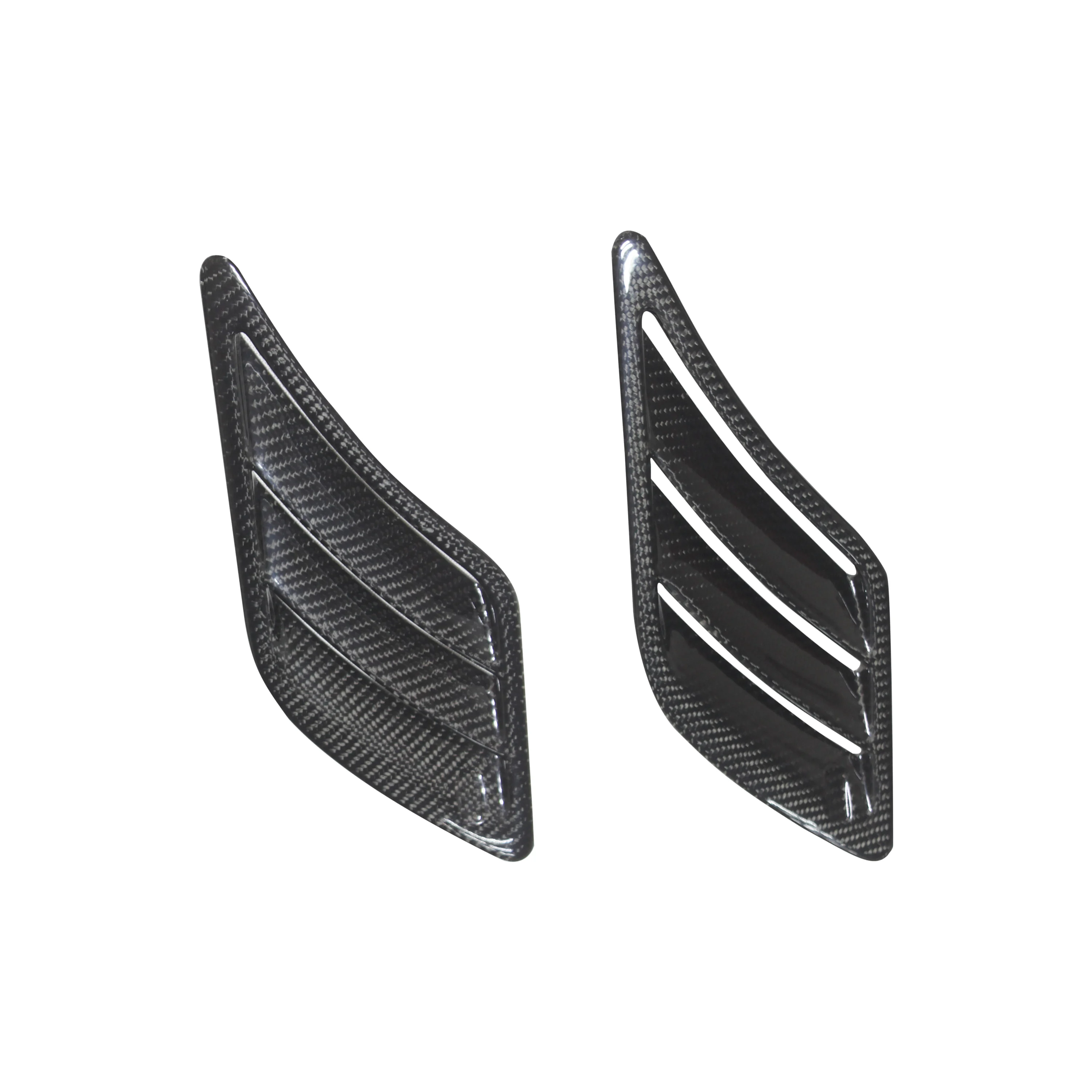 2PCS LHD RHD Car Styling Real Carbon Fiber Side Fender Fin Vent Trim Cover Stiker For Audi A5 B8 2005-2009 Exterior Moulding
