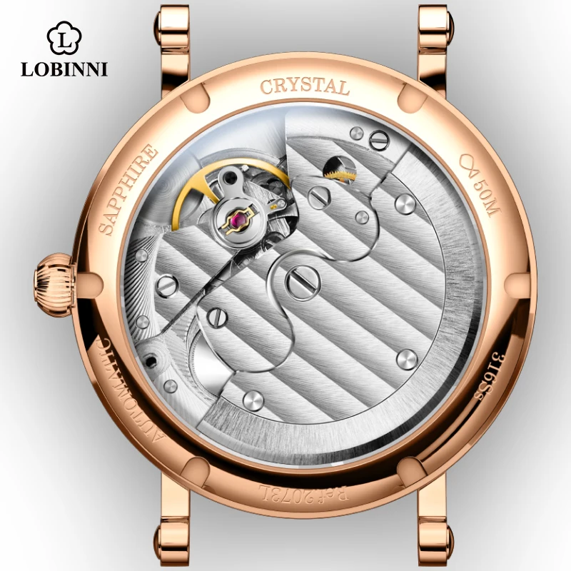 2021 New Lobinni Automatic Mechanical Ladies Watch Green Dial Watches For Women Diamond Fashion Casual Wristwatch часы женские