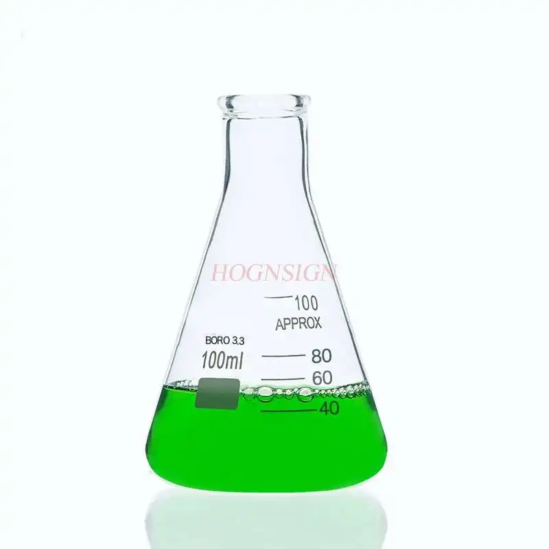 Erlenmeyer Labu Kaca Erlenmeyer Labu 100Ml Kimia Peralatan Laboratorium Erlenmeyer Labu