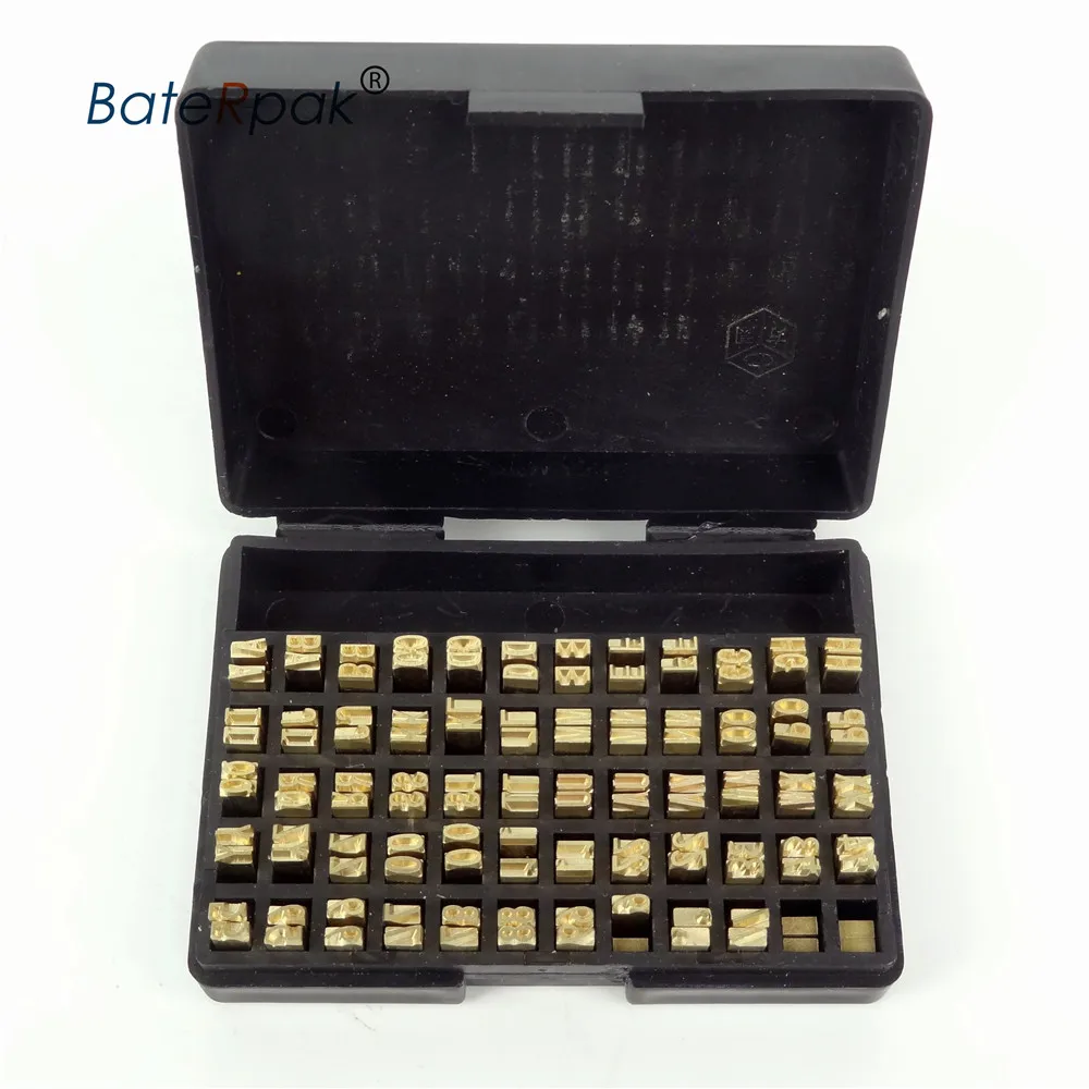 

BateRoak 2x4x15mm/2x3x15 Brass letters,DY-8 Ribbon coding machine Characters 73/120PCS/Box