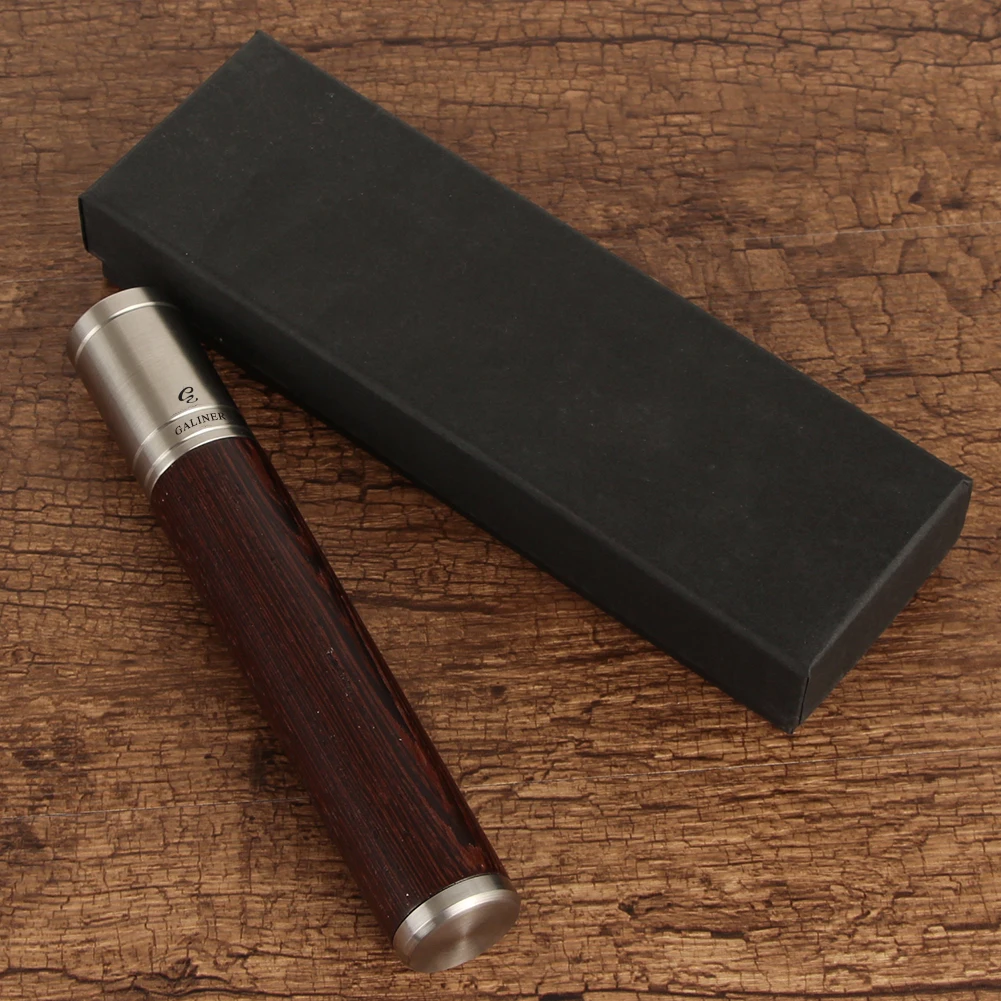 GALINER Portable Cigar Case Tube Metal Travel Mini Single Holder Wood Box Humidor Outdoor Smoking Tobacco Accessories