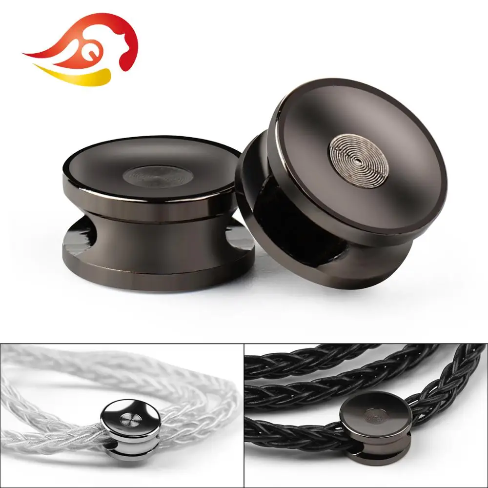 QYFANG Bright Aluminum Alloy Y Splitter Slider Audio Jack Metal Adapter Earphone Plug DIY 8 Core Upgrade Headset Wire Connector