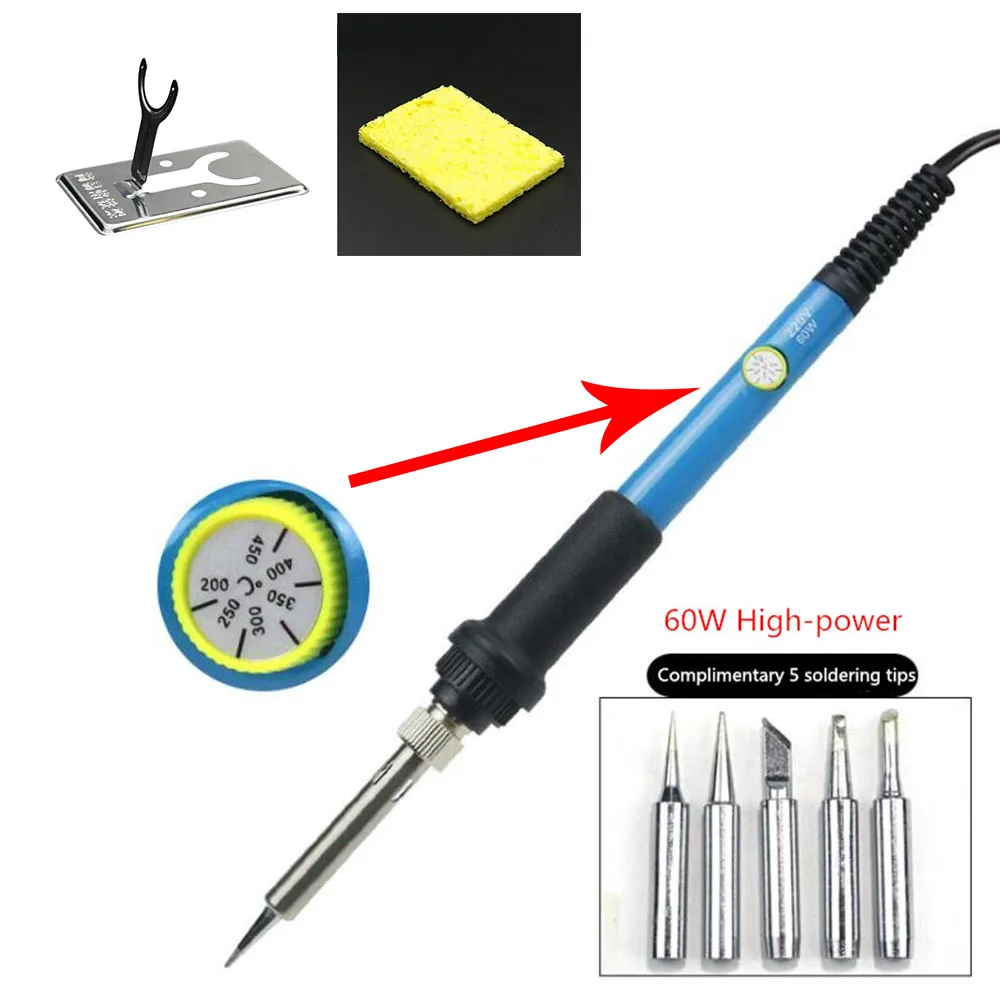 

NEW Adjustable temperature electric soldering iron set 110V 220V 60W high power 936 welding electric soldering tin welding tool