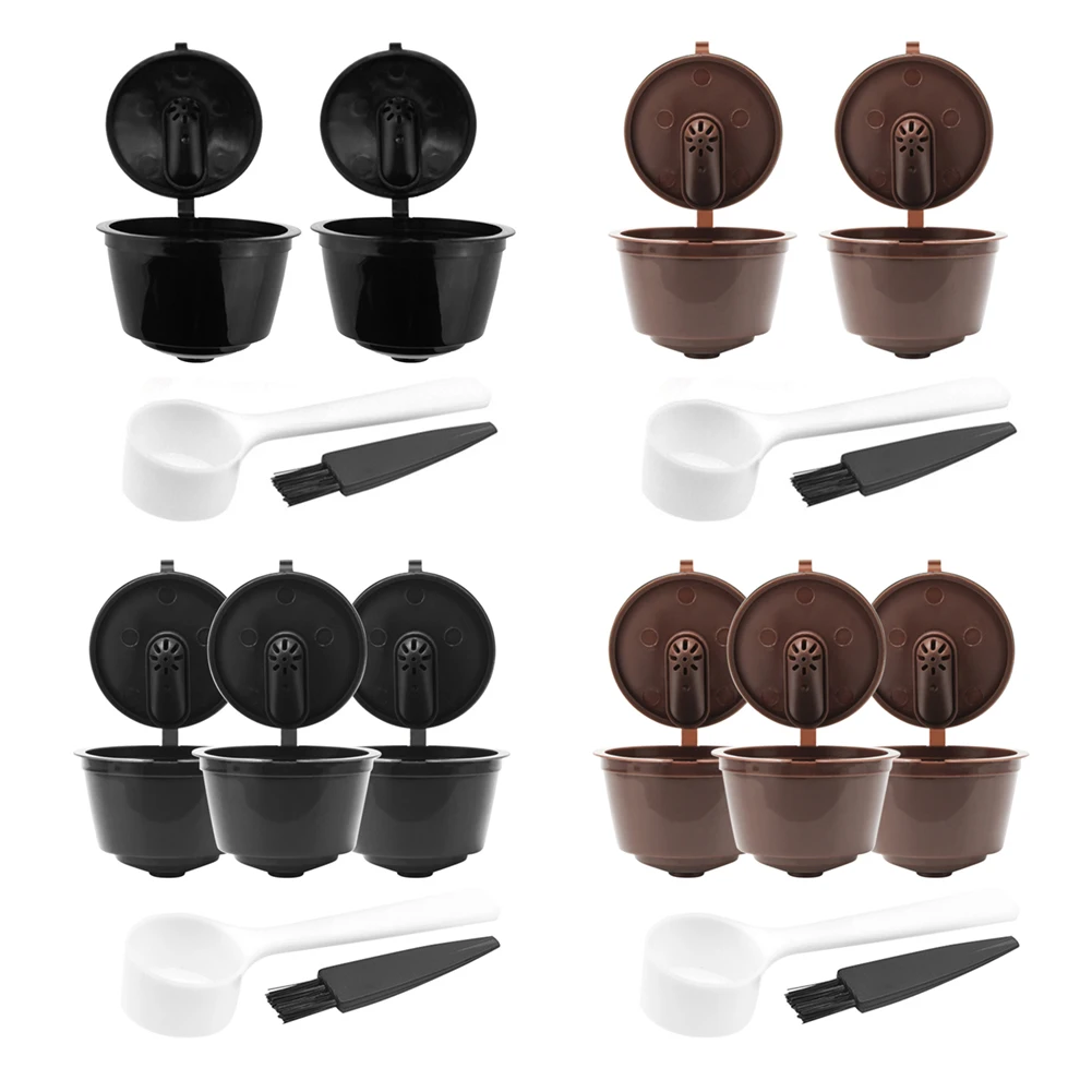 2/3Pcs Cafe Reusable Coffee Capsule for All Nescafe Dolce Gusto Models Refillable Filters Baskets Pod Soft Taste Sweet