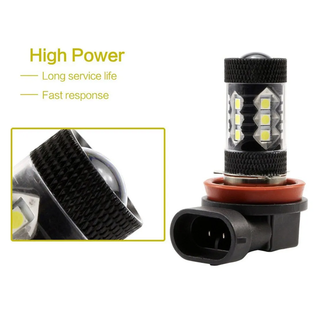 2Pcs White Colors H11 H8 9006 HB4 H4 881 H27 High Quality 3030 LED Auto Fog Lamp Car Anti Fog Light Bulb Fog lamps Yellow Blue