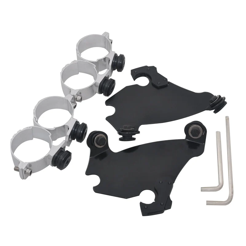 Motorcycle Parts Bracket Gauntlet Headlight Fairing Trigger Lock Mount Kit 49MM for Harley Davidson Dyna Fairing XL 1986-2016