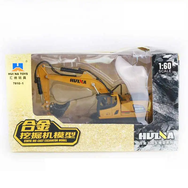 Huina Model 1:60 Scale Alloy Excavator Dump Truck Wheel Loader Engineering Vehicle Diecast Toy Christmas New Year Gifts