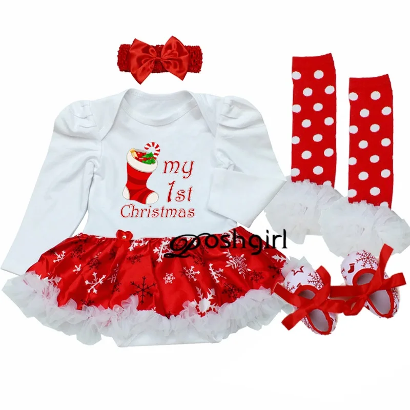 Infant Baby Girl Xmas Suit Novelty Costume NewBorn Christmas Clothing Sets Bebe Rompers Birthday Party Cosplay Gift 3 6-9 12 18M