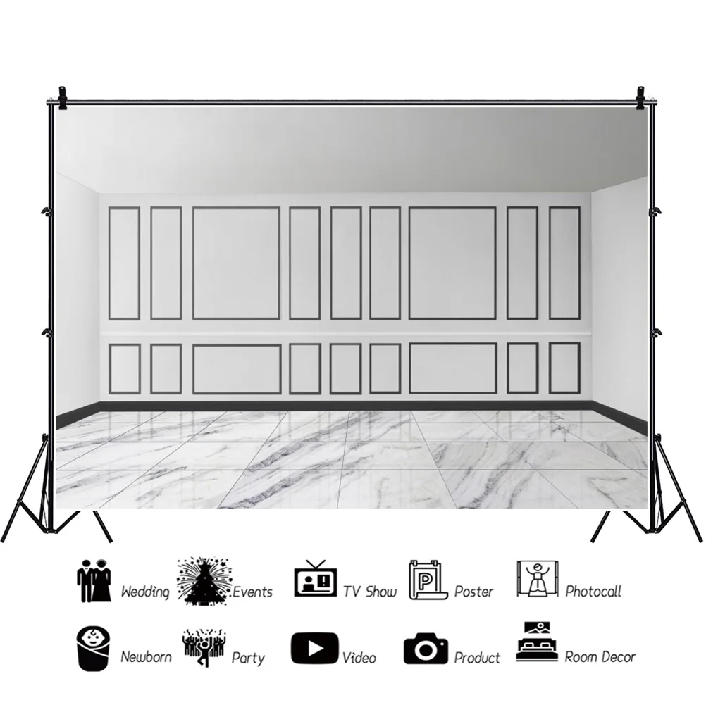 Laeacco ภายใน Vintage กระเบื้องตกแต่งห้องวันเกิดภาพฉากหลังถ่ายภาพพื้นหลังสำหรับ Photo Stu