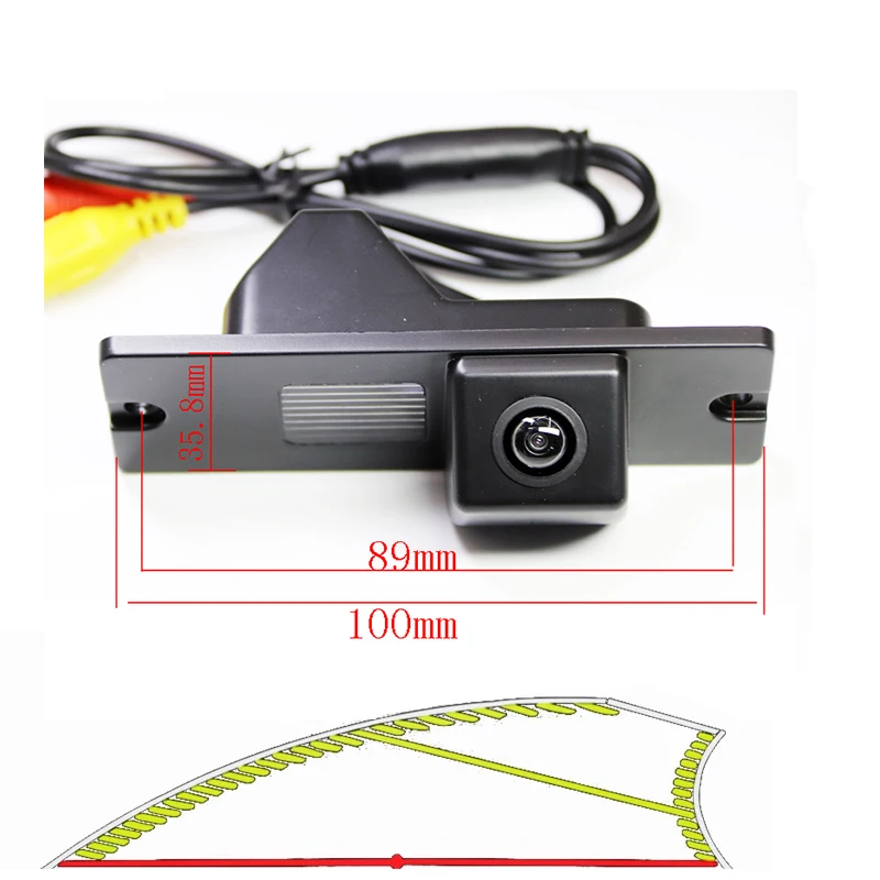 Dynamic Trajectory Tracking Car Rear View Reverse Camera For Mitsubish Pajero V3 V93 V5 L200 V97 Zinge Freeca