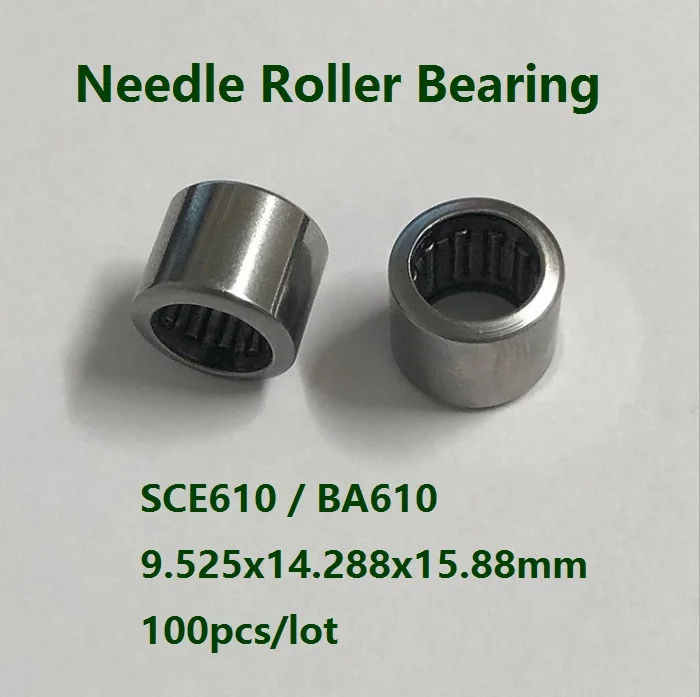 

100pcs/lot SCE610 BA610 Inch size 9.525x14.288x15.88mm Drawn Cup Needle Roller Bearing