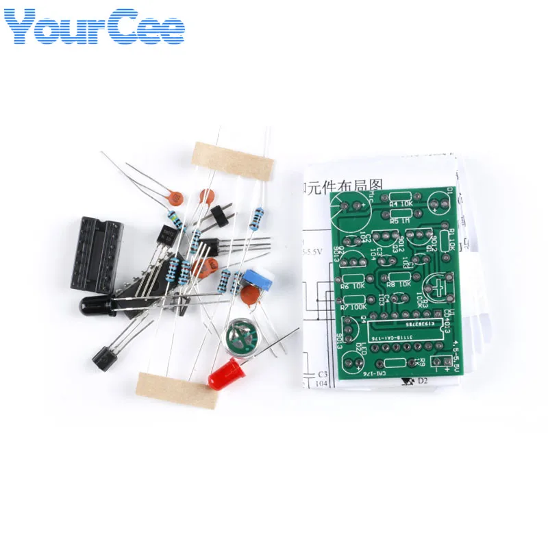 Lampu lilin elektronik Analog rangkaian simulasi peniup lampu DIY Kit Modul celana pengatur waktu komponen elektronik