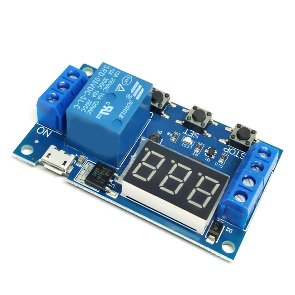 6-30V Verstelbare Relais Module Switch Trigger Vertraging Circuit Timer