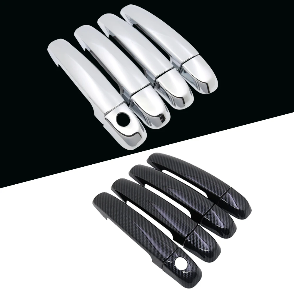 Black Carbon Fiber handle Or Chrome Side Door Cover Trim Set for Suzuki SX4 Fiat Sedici Marut 2006~2013 Car Accessories  2007