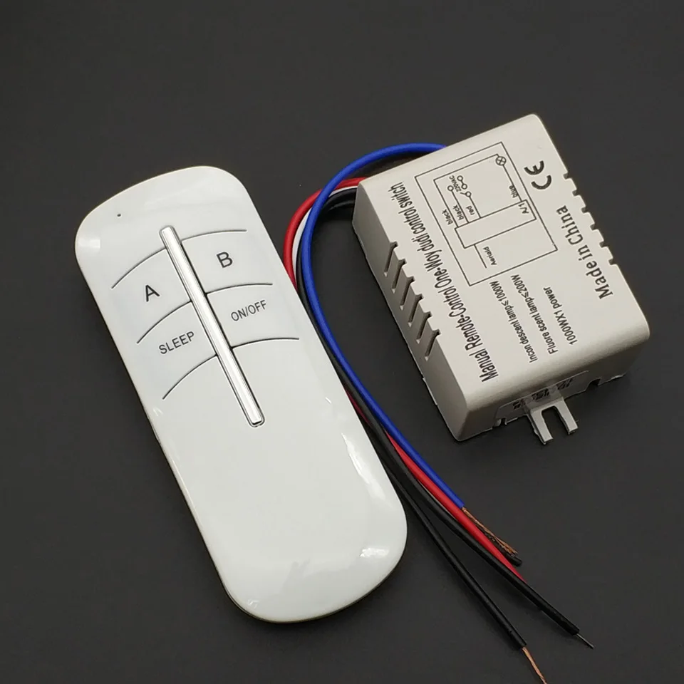 1 Way Wireless ON / OFF 220V Lamp Remote Control Switch Receiver Transmitter 220 V One-Way