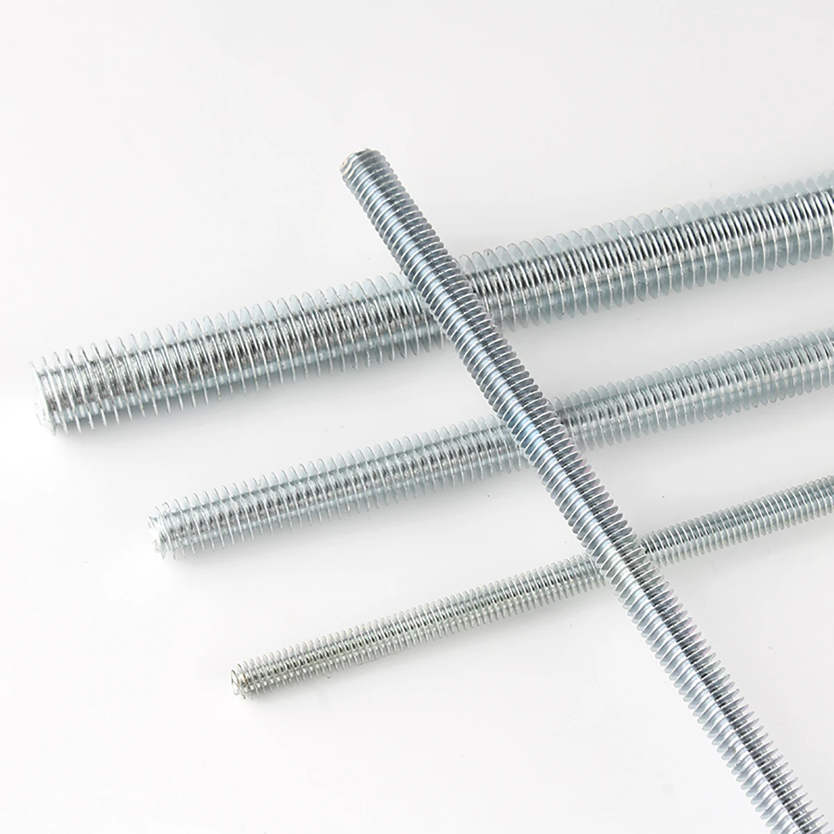 1/2pcs Metric M6 M8 M10 M12 Bright Zinc Plated Steel Threaded Rod Full Thread Stud Bar Length 120mm - 300mm