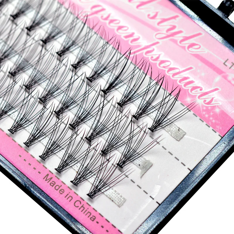 Una caja de 60 racimos de pestañas postizas 10D Naturales Extensión de pestañas personal Herramienta de extensión personal Maquillaje profesional de ojos 4