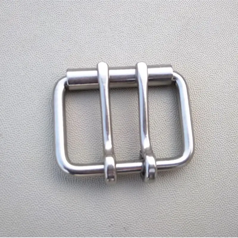 10pcs Waistband Buckles Stainless Steel Belt Accessories Roller Double Pin Bag Belt Buckle  60mm