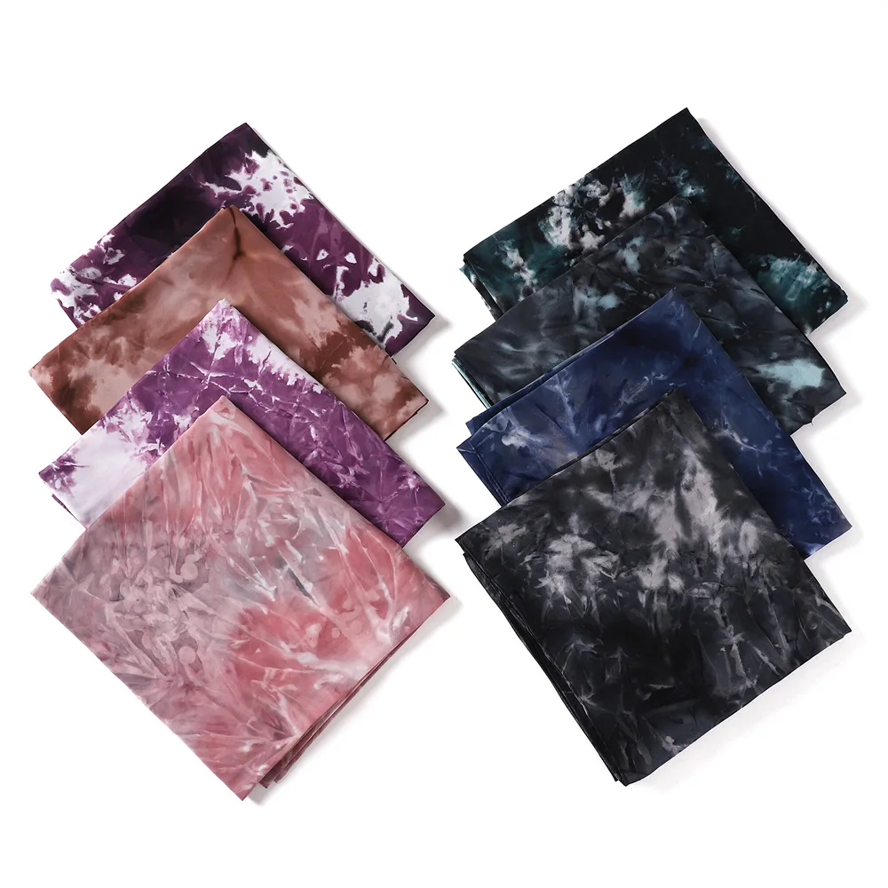 Long Chiffon Light Wedding Scarf Tie Dye Gradient Color Soft Party Shawl Fall Winter Head Wrap For Women Fashion Stoles