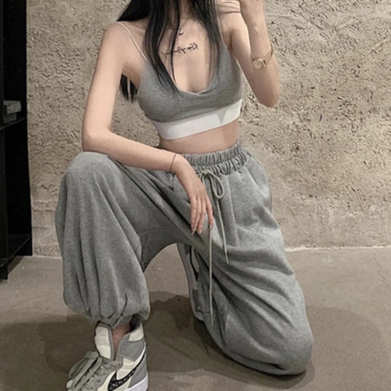 Casual Pants Women Spring Loose Pure Color All-match Mujer Full Length Chic Girlfriend Fashion Trousers Ladies Cool High Street