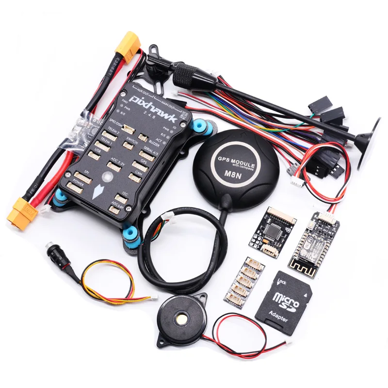 Pixhawk 2.4.8 PRO PX4 PIX 32-bits vluchtcontroller + M8N GPS + 433/915Mhz 100/500mw radiotelemetrie + veiligheidsschakelaar + zoemer + rgb + I2C - afbeelding 1