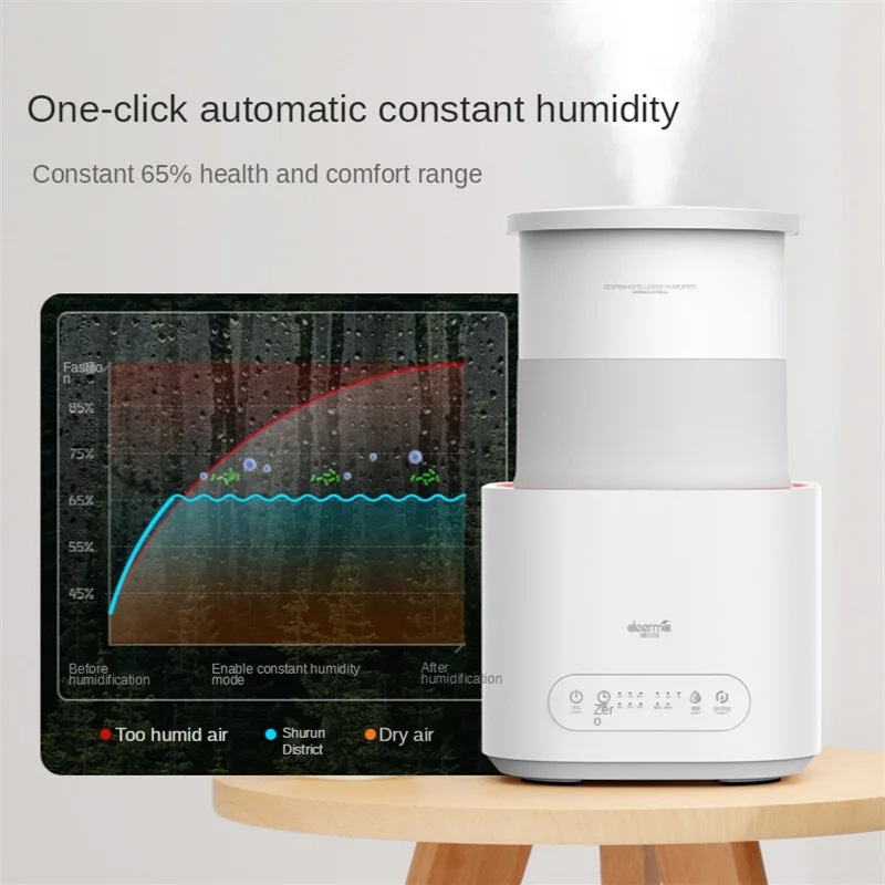 Складной увлажнитель воздуха Deerma, освежитель с большой емкостью 3 л, умный аромадиффузор с Постоянной влажностью, для спальни