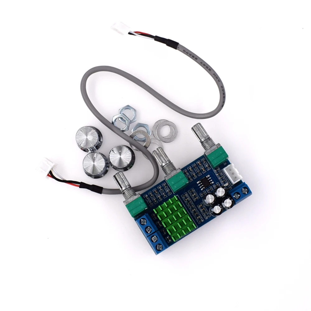 DC 12V To 24V 2X80W XH-M567 TPA3116D2 Dual Channel Digital Amplifier Board High And Low Adjust On-board Operational Amplifier