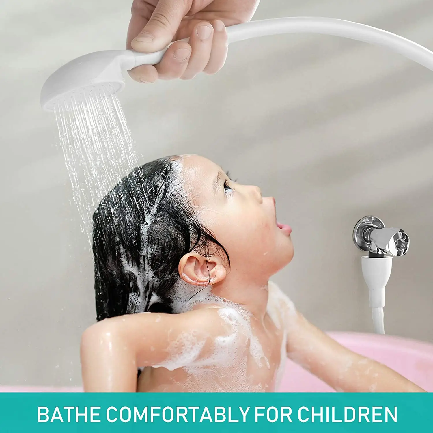Tragbarer Waschbecken-Schlauch-Wasserhahn-Sprühgerät, Shampoo-Sprühgerät, Handschlauch-Wasserhahn zum Baden von Babys, Haustieren, Haaren waschen, Spülen von Gemüse – Detail 1