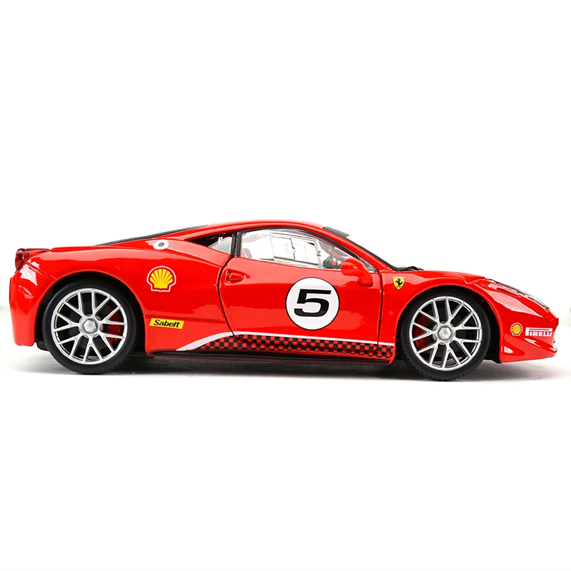 Bburago 1:24 Ferrari 458 Challenge Sports Car Static Die Cast Vehicles Collectible Model Car Toys