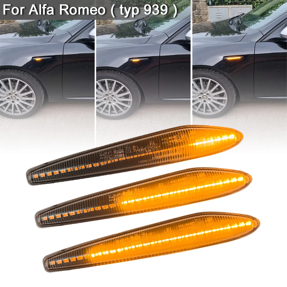 Clear/Smoked LED Side Fender Marker Lamp For Alfa Romeo 159 typ 159 Sportwagon/Brera/Spider typ 939 Dynamic Turn Signal Lights