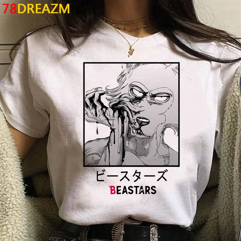 Beastars Legoshi t shirt male kawaii harajuku kawaii print japanese streetwear t-shirt  couple clothes