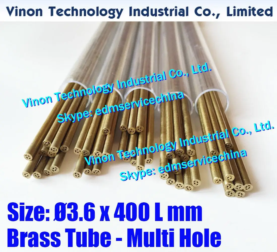 

Ø3.6x400Lmm Brass Tube Multihole (30PCS/LOT),Brass EDM Tubing Electrode Multi-Channel Dia. 3.6 Length 400 for Electric Discharge