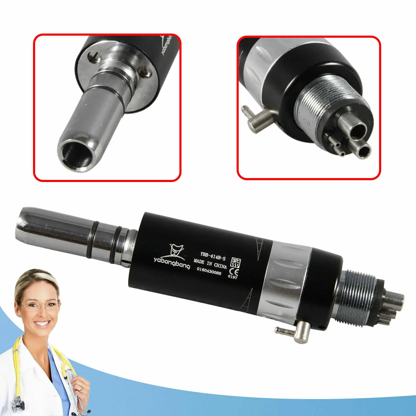 NSK Style Dental Low Speed Air Motor Micromotor 2/4H Handpiece Connector E-type