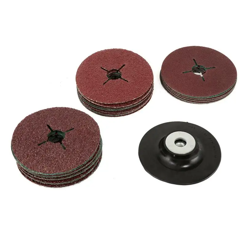 

115mm Rubber Backing Pad 24#36#60# Grit Sandpaper Sheet Sanding Disc for Angle Grinder for Sandpaper Grinding Disc Abrasive Tool