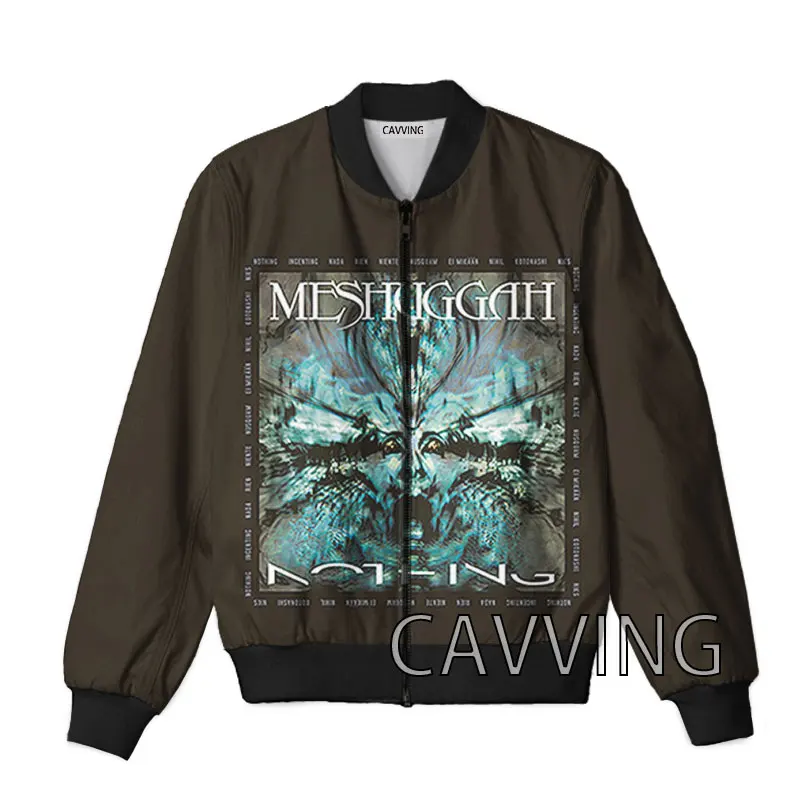 

CAVVING 3D Printed Meshuggah Zipper Bomber Jackets Men Overcoat Mens Coat Zip Up Jackets for Women/Men