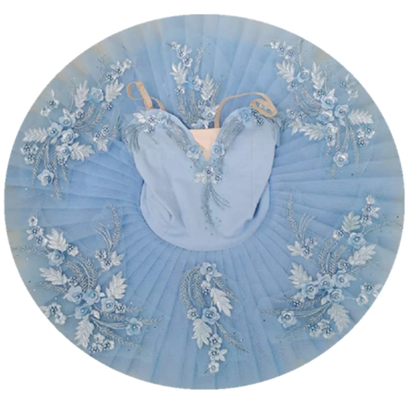 Sky Blue Professional Ballet Costume Classic Ballerina Ballet Tutu For Child Kids Adult Pancake Tutu Dance Ballet Dress Girl