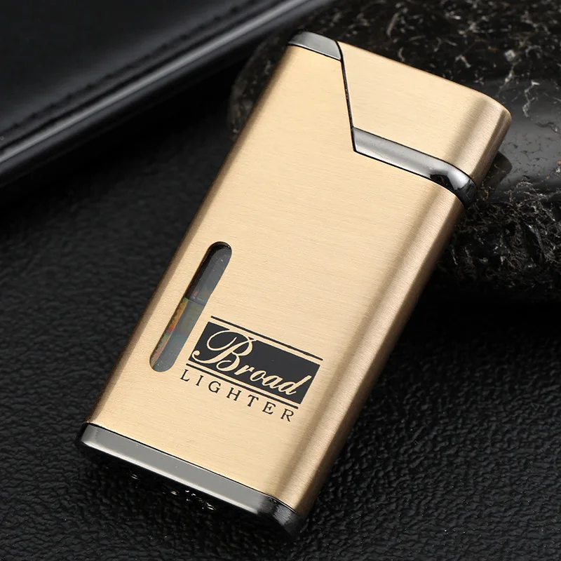 Ultra Thin Butane Jet Torch Turbo Lighter Magic Flame Gas Lighters, Unusual Lighters, Metal Gadgets for Men, Smoking Accessories