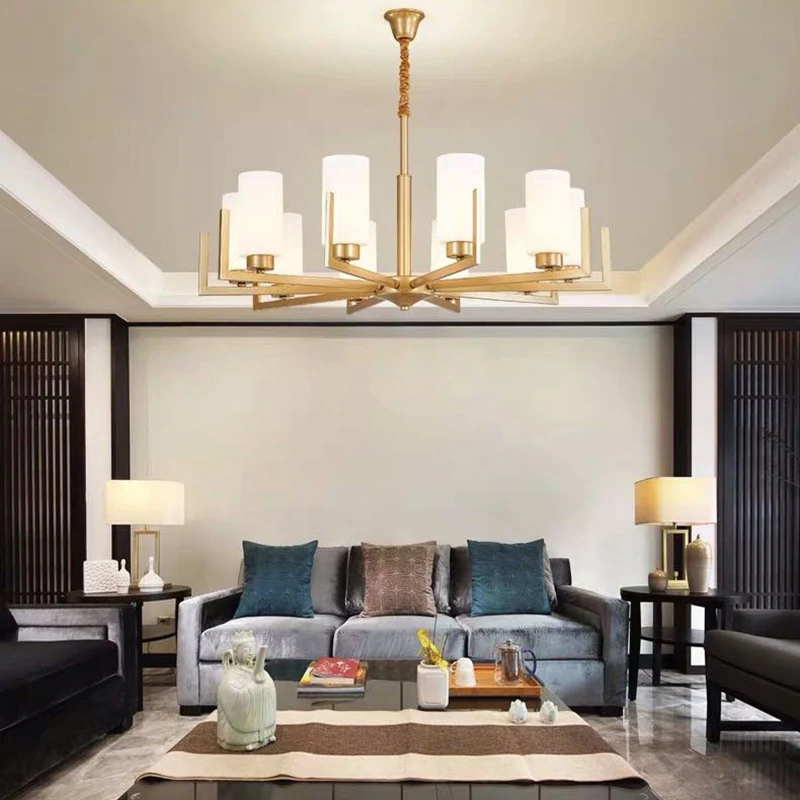 

Современная светодиодная люстра в скандинавском стиле, светильник в стиле ретро для гостиной, Простой декоративный подвесной светильник д...