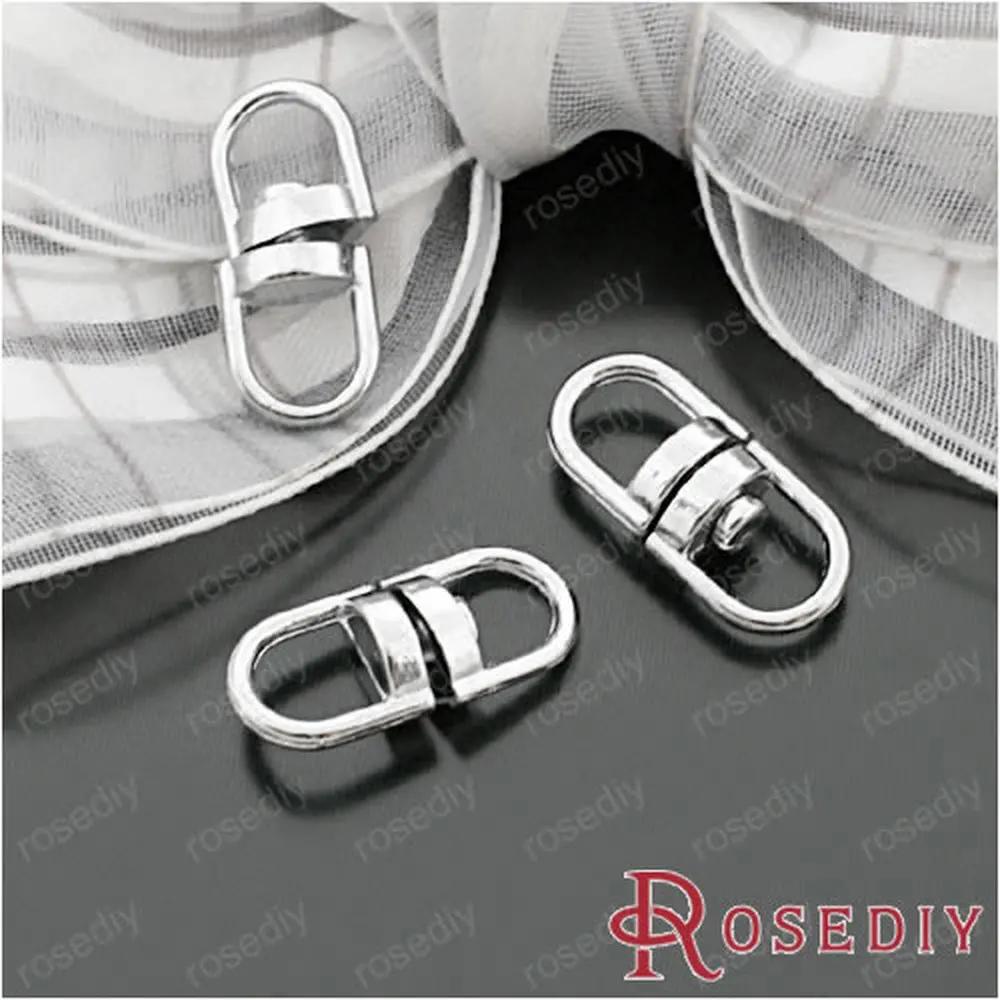 Wholesale 19*8mm Chrome Plated Big Alloy Swivel Connect Clasp Diy Jewelry Findings Accessories 50 pieces(JM4518)