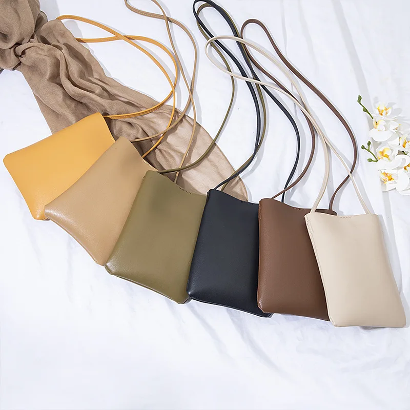 Slim Crossbody Bags Women Large Capacity Shoulder Bag Solid Soft PU Leather Female Casual Travel Shopping Bag Vintage Bags