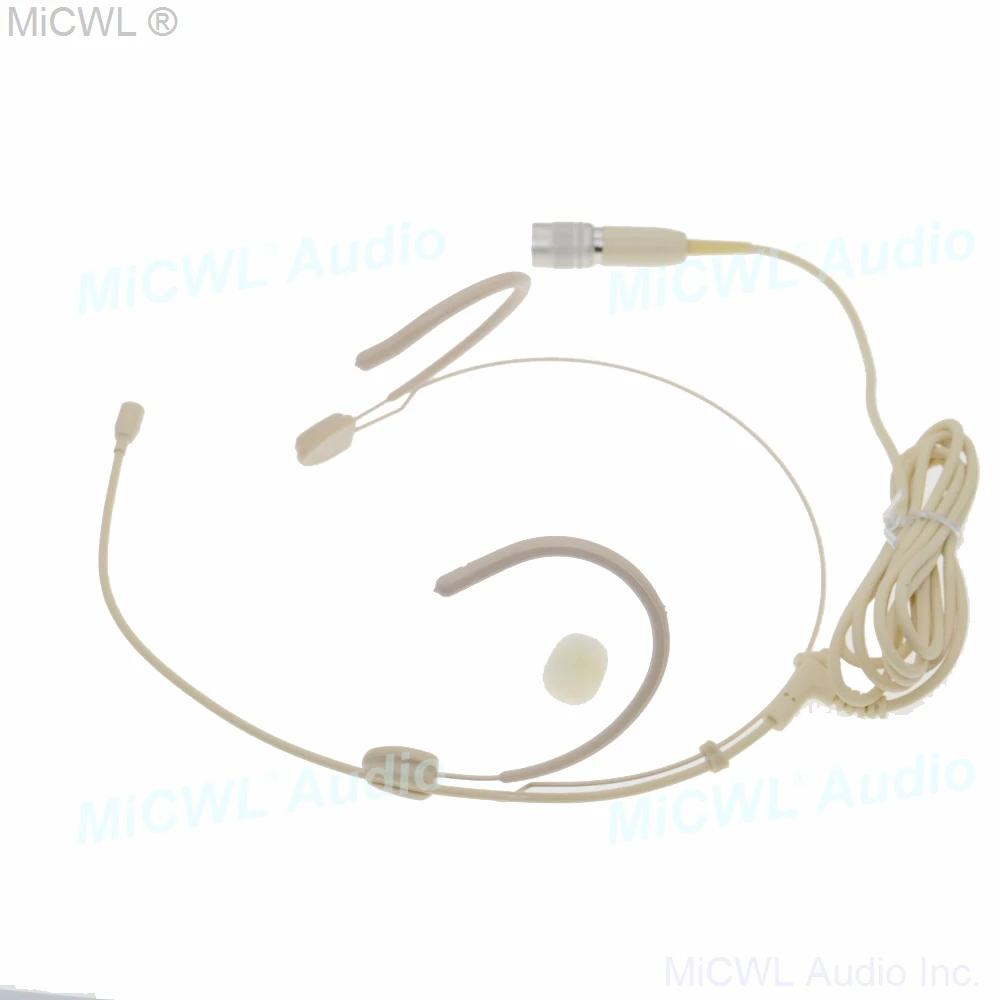 Mikrofon Headset Omnidirectional untuk sistem nirkabel Audio-Technica 4Pin kondensor kualitas tinggi