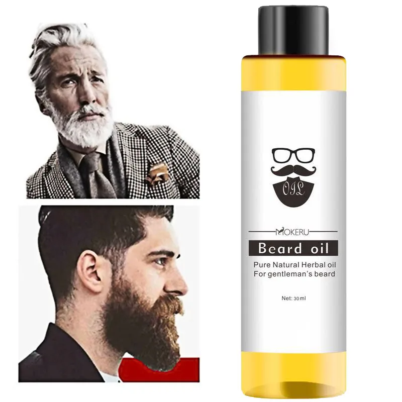 30ml Beard Oil 100% Natural Ingredients Growth Oil For Men Beard Grooming Treatment Shiny Smoothing Beard Care