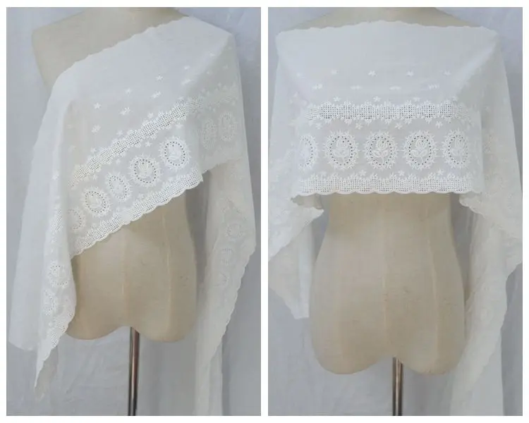 Wide high-grade cotton embroidery flowers lace vintage lace clothing shawl stitching skirt curtain accessories